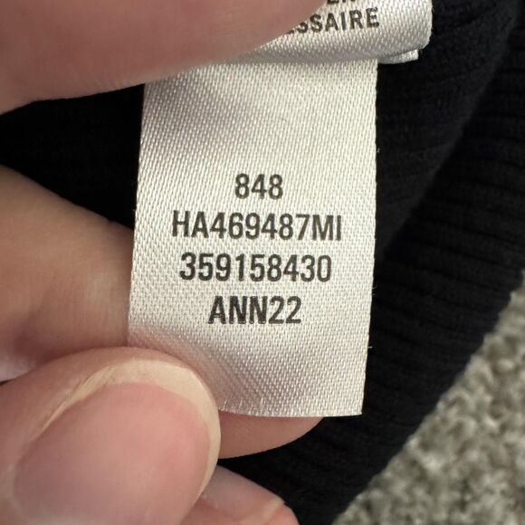 Halogen Sweater Womens Large Black One Shoulder Asymmetrical Ribbed Pullover Top - Picture 6 of 10